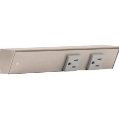 Online Slim Angle Under Cabinet Outlet Power Strip | Satin Nickel Finish Power Strips
