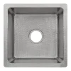 New 16" Square Hammered Copper Bar/Prep Sink in Nickel with 3.5" Drain Opening Bar / Prep Sinks