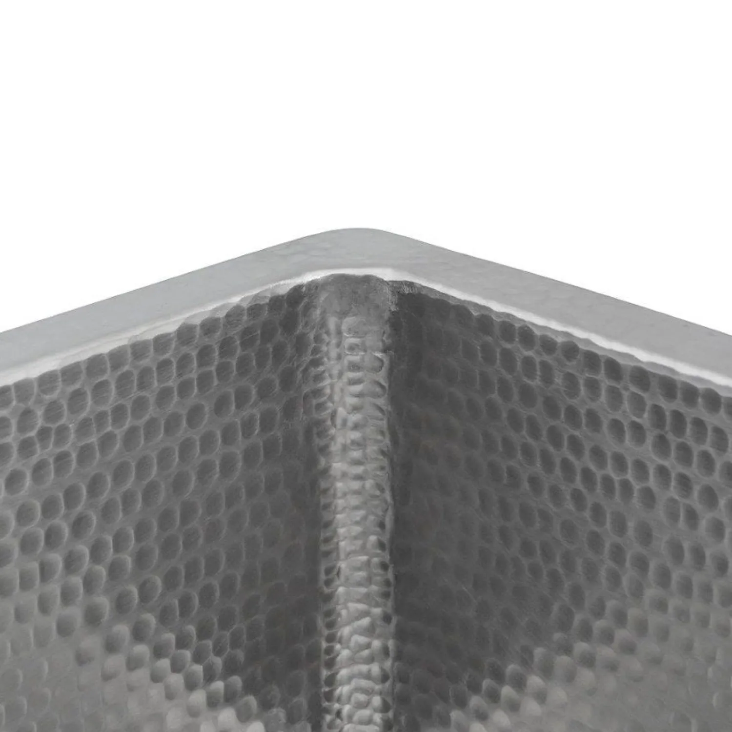New 16" Square Hammered Copper Bar/Prep Sink in Nickel with 3.5" Drain Opening Bar / Prep Sinks