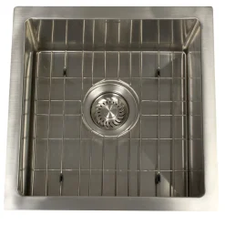 New 15" Square Marine-Grade Stainless Outdoor Undermount Prep Sink Outdoor Sinks & Accessories|Laundry Room Chevron Down Icon