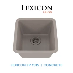 Square Quartz Composite Bar/Prep Sink Single Bowl Sinks|Undermount Sinks