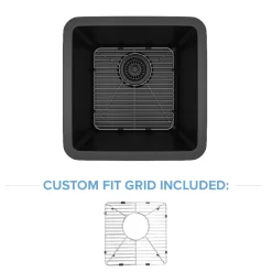 Square Quartz Composite Bar/Prep Sink Single Bowl Sinks|Undermount Sinks