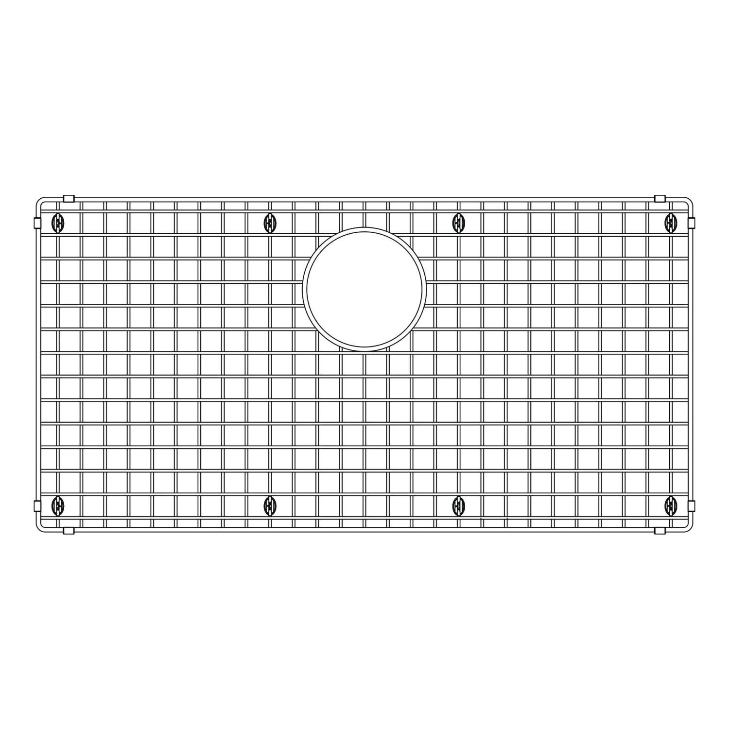 Outlet Stainless Steel Bottom Grid for Quatrus Super Single Sinks Bottom Grids
