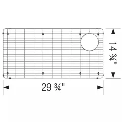 Outlet Stainless Steel Bottom Grid for for Formera 33" Super Single Sinks Bottom Grids