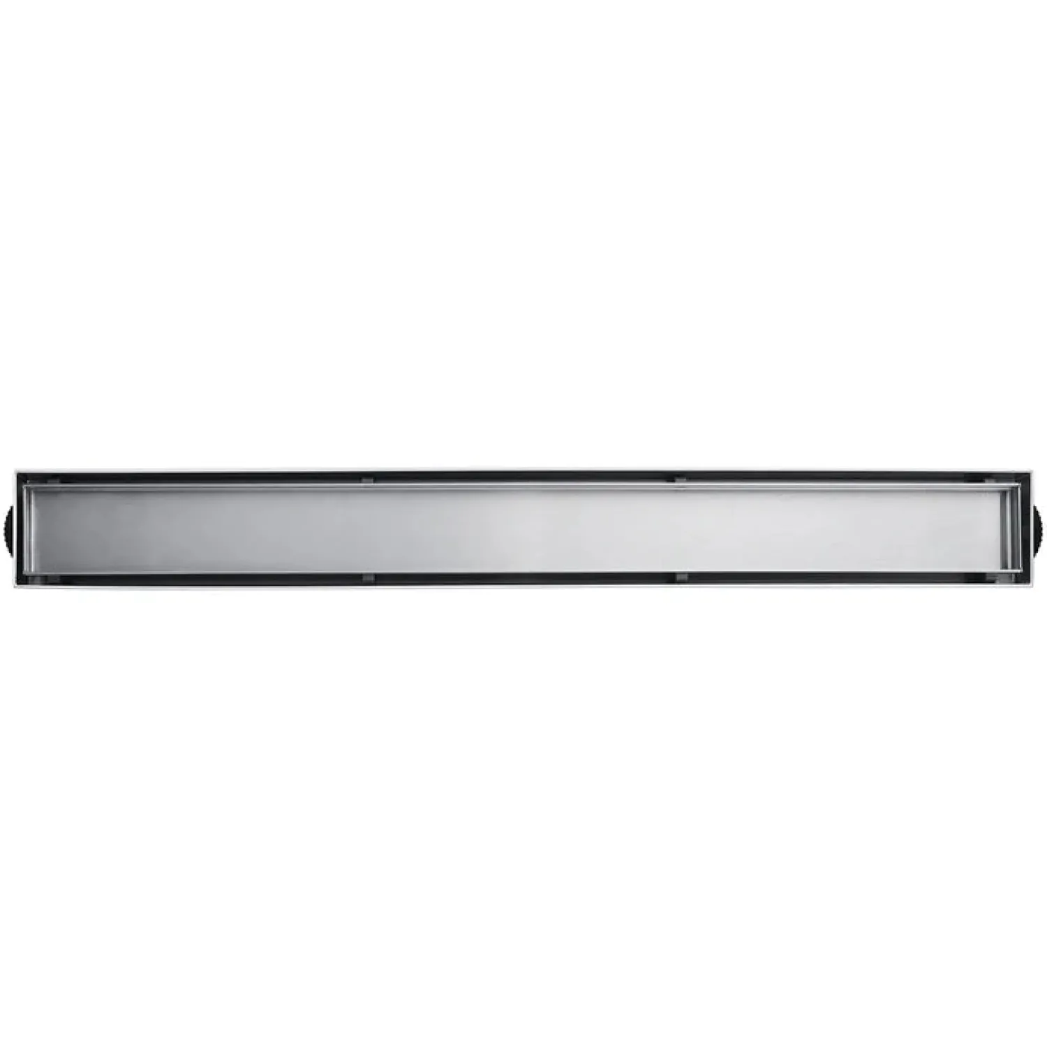 Outlet 60" Stainless Steel Linear Shower Drain with Tile Insert & Flat Grate in Brushed Nickel Shower Drains