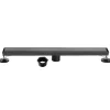 Clearance 32" Stainless Steel Linear Shower Drain with Tile Insert & Flat Grate in Matte Black Shower Drains