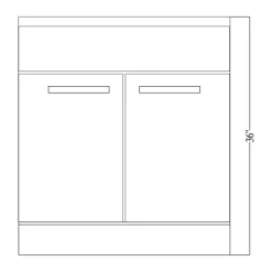 Stainless Steel 33" Sink Base Cabinet with Integral Sink Sink Base Cabinets|Laundry & Utility Sinks