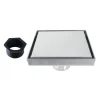 Online 6" Stainless Steel Square Shower Drain in Chrome Shower Drains