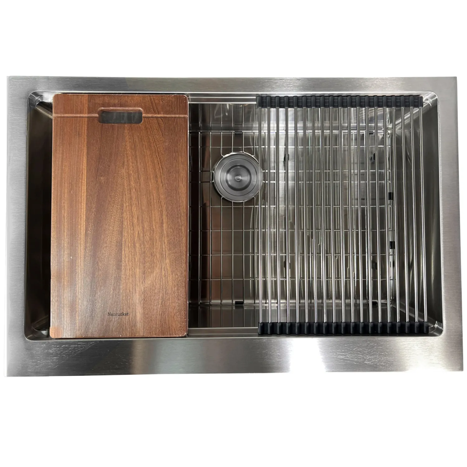 Online 33" Stainless Steel Workstation Farmhouse Kitchen Sink Stainless Steel Sinks|Apron Front / Farmhouse Sinks