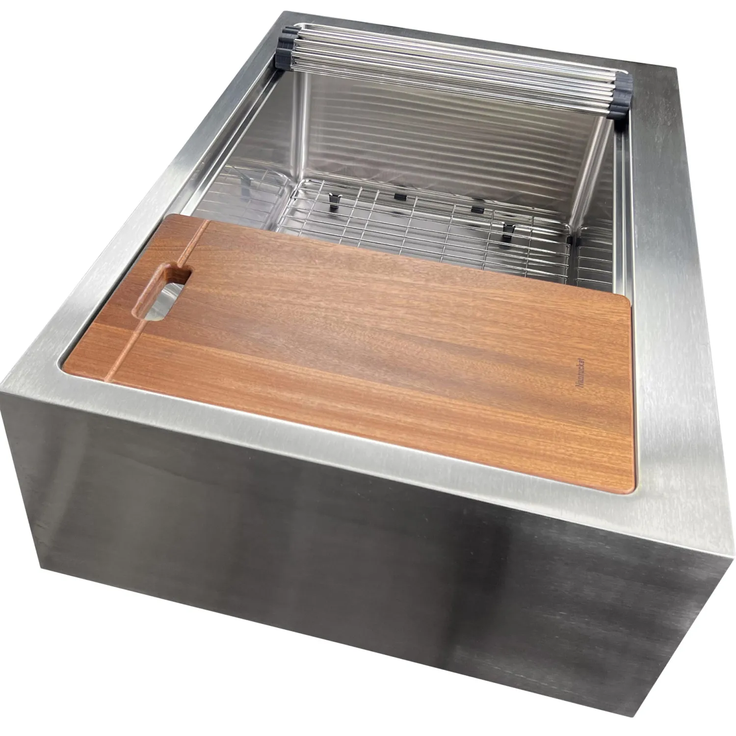 Online 33" Stainless Steel Workstation Farmhouse Kitchen Sink Stainless Steel Sinks|Apron Front / Farmhouse Sinks