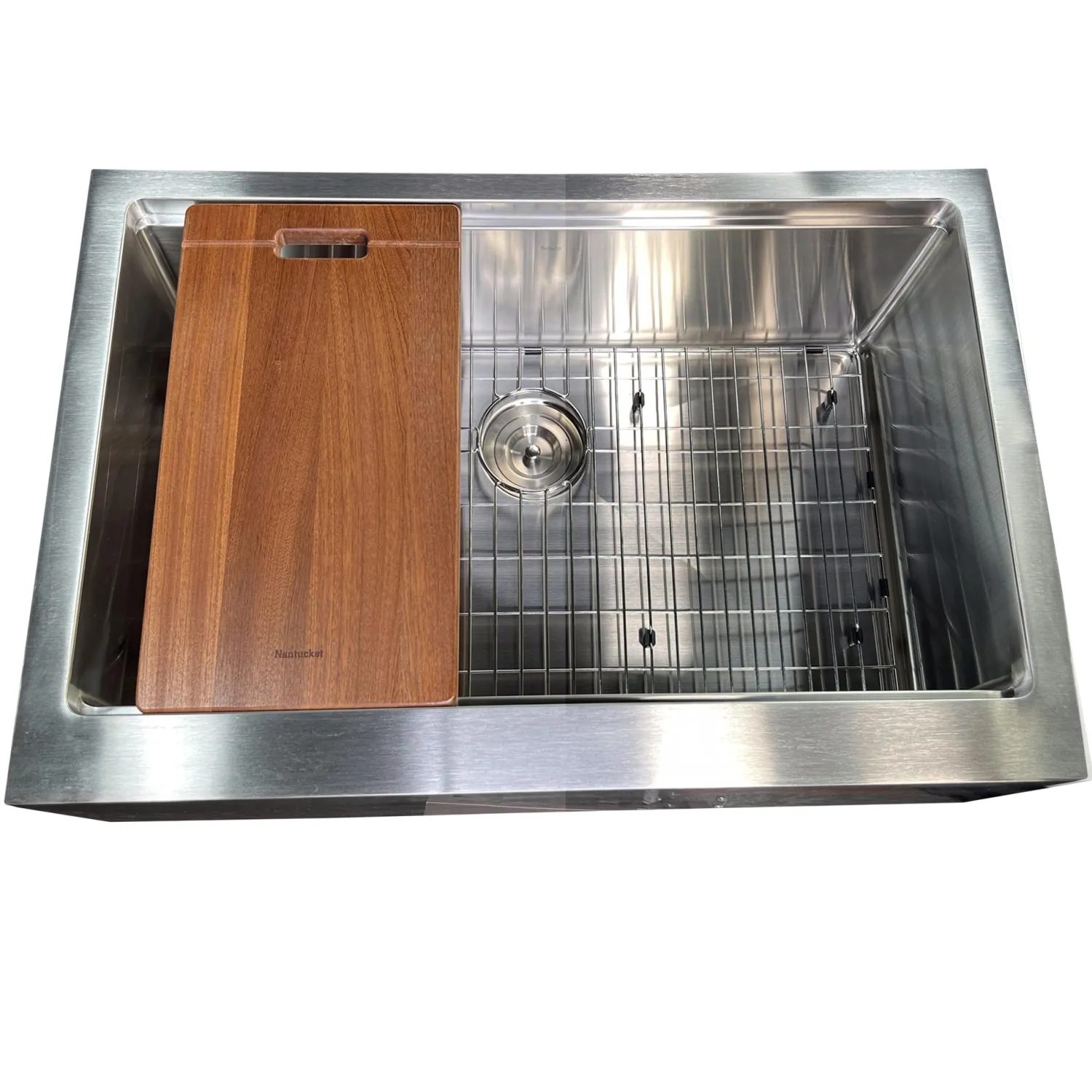 Online 33" Stainless Steel Workstation Farmhouse Kitchen Sink Stainless Steel Sinks|Apron Front / Farmhouse Sinks