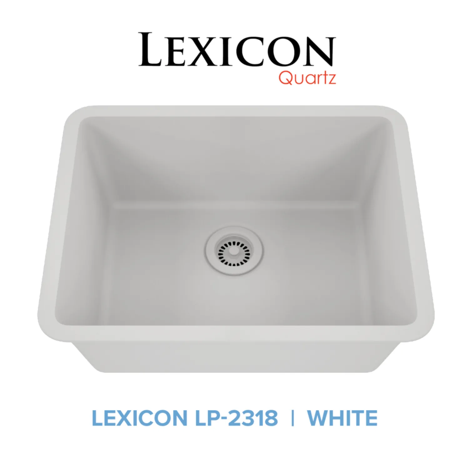 Standard Size Rectangle Quartz Composite Kitchen Sink Single Bowl Sinks|Undermount Sinks