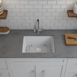 Standard Size Rectangle Quartz Composite Kitchen Sink Single Bowl Sinks|Undermount Sinks