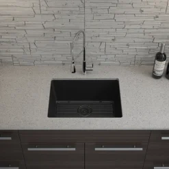 Standard Size Rectangle Quartz Composite Kitchen Sink Single Bowl Sinks|Undermount Sinks