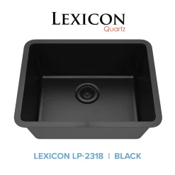 Standard Size Rectangle Quartz Composite Kitchen Sink Single Bowl Sinks|Undermount Sinks