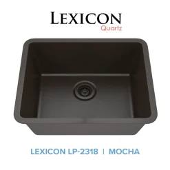 Standard Size Rectangle Quartz Composite Kitchen Sink Single Bowl Sinks|Undermount Sinks
