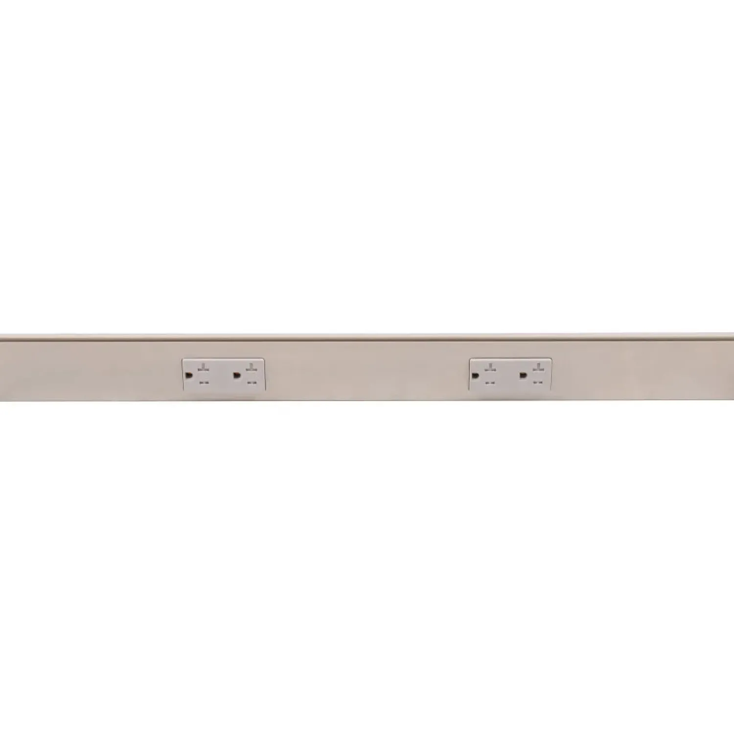 Tamper Resistant Angle Under Cabinet Outlet Power Strip | Satin Nickel Finish Power Strips