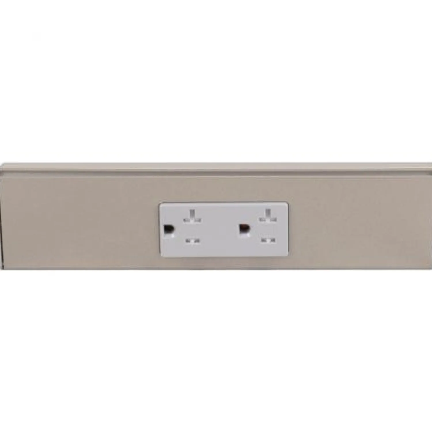 Tamper Resistant Angle Under Cabinet Outlet Power Strip | Satin Nickel Finish Power Strips