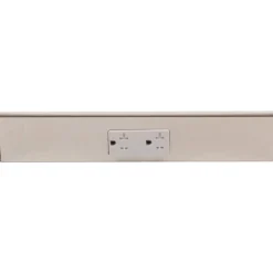 Tamper Resistant Angle Under Cabinet Outlet Power Strip | Satin Nickel Finish Power Strips