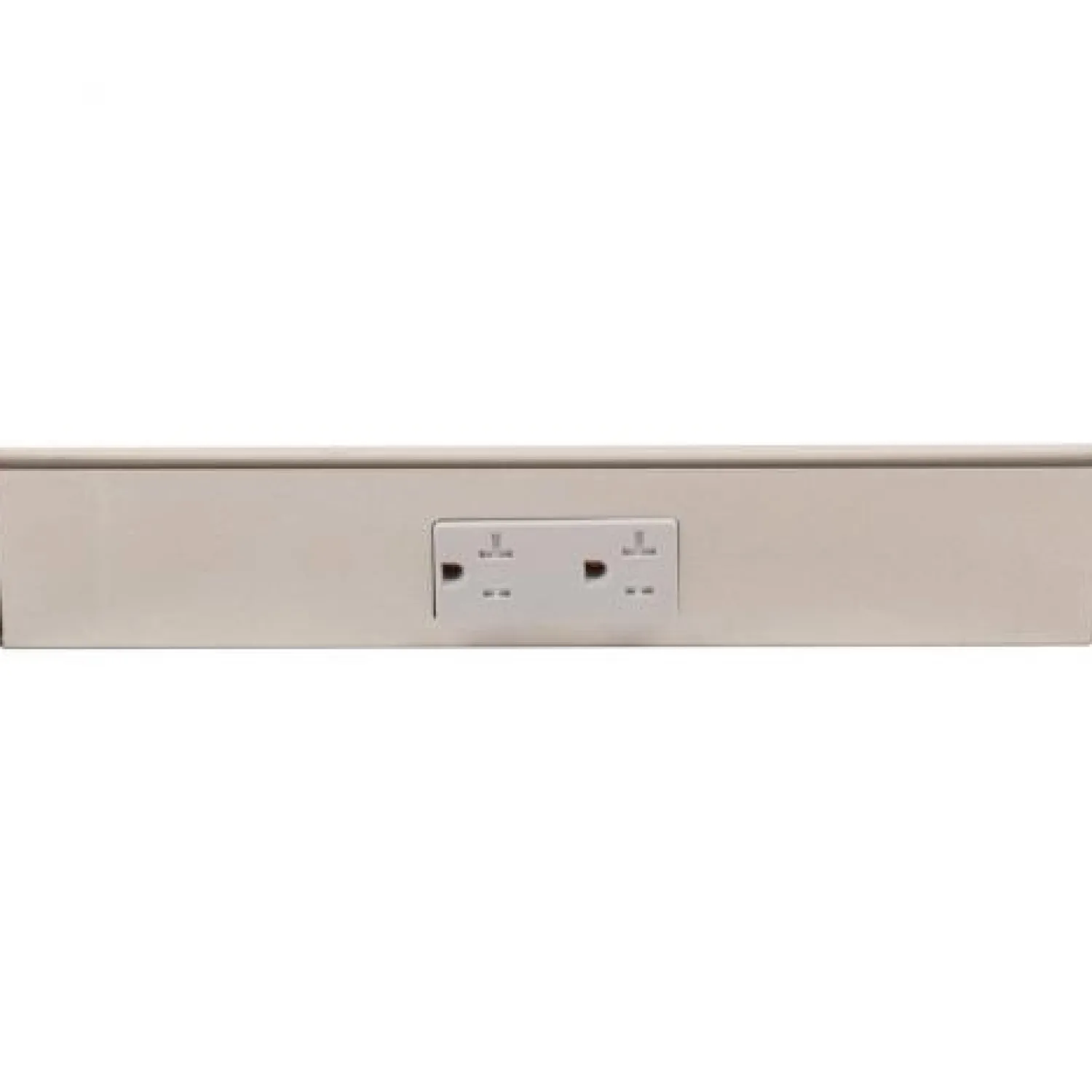 Tamper Resistant Angle Under Cabinet Outlet Power Strip | Satin Nickel Finish Power Strips