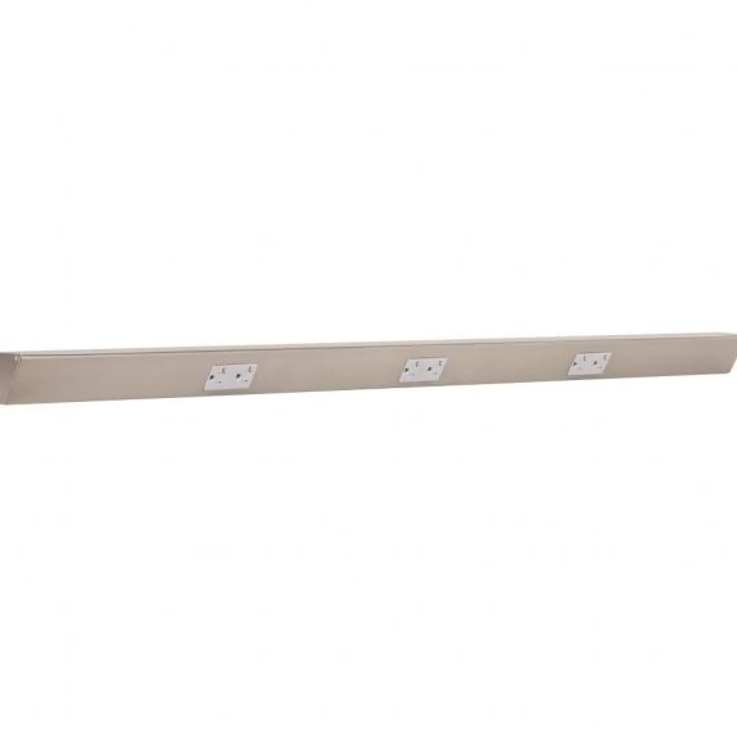 Tamper Resistant Angle Under Cabinet Outlet Power Strip | Satin Nickel Finish Power Strips