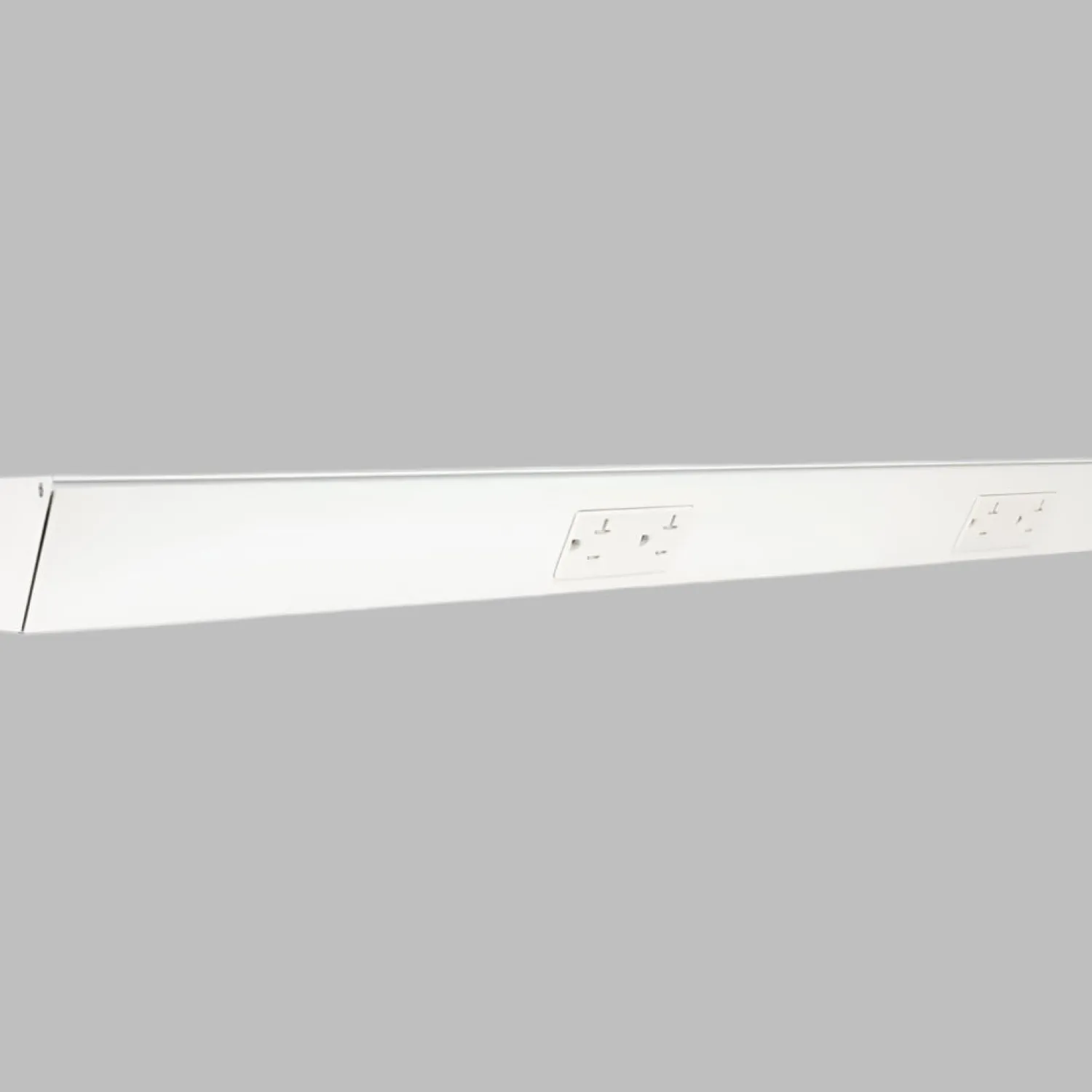 Outlet Tamper Resistant Angle Under Cabinet Outlet Power Strip | White Finish Power Strips