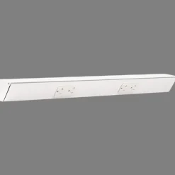 Outlet Tamper Resistant Angle Under Cabinet Outlet Power Strip | White Finish Power Strips