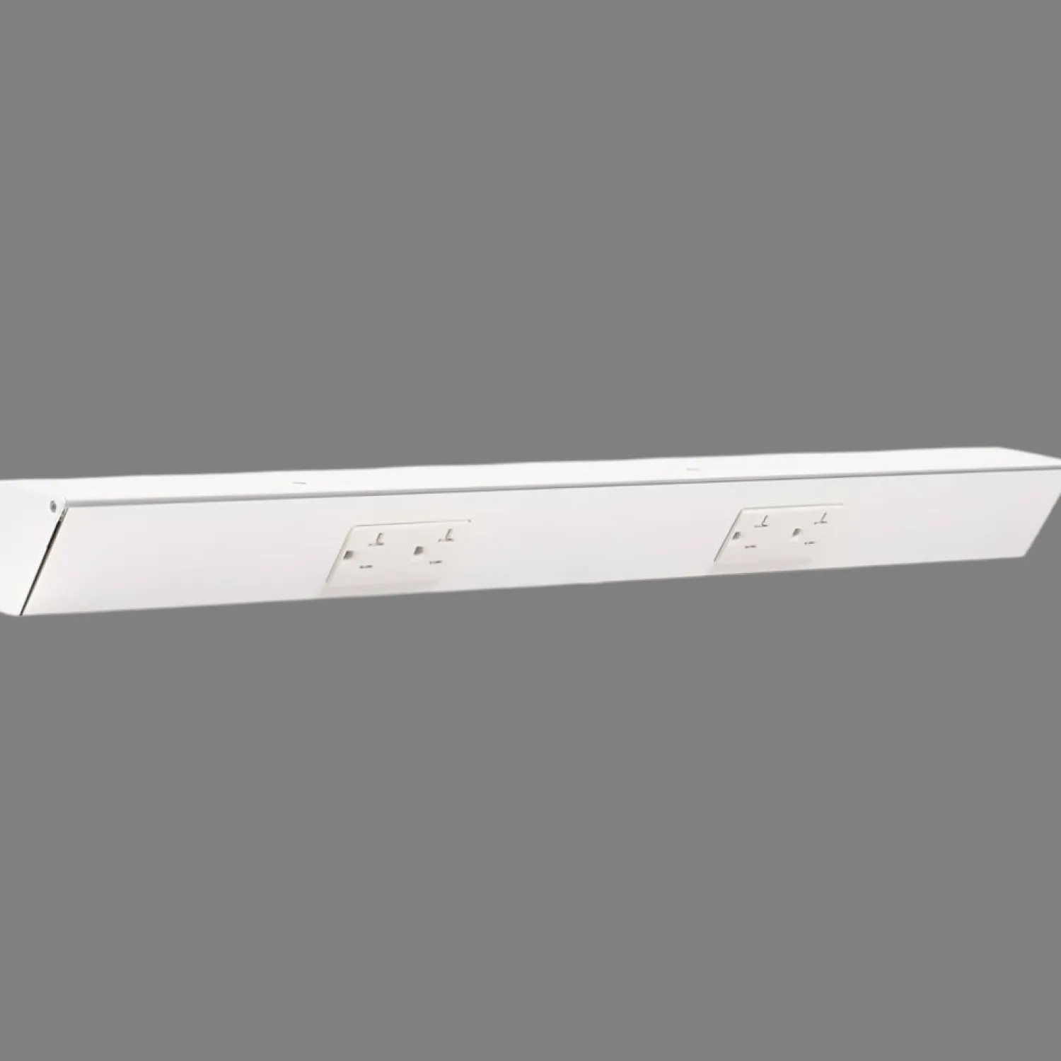 Outlet Tamper Resistant Angle Under Cabinet Outlet Power Strip | White Finish Power Strips