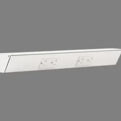 Outlet Tamper Resistant Angle Under Cabinet Outlet Power Strip | White Finish Power Strips