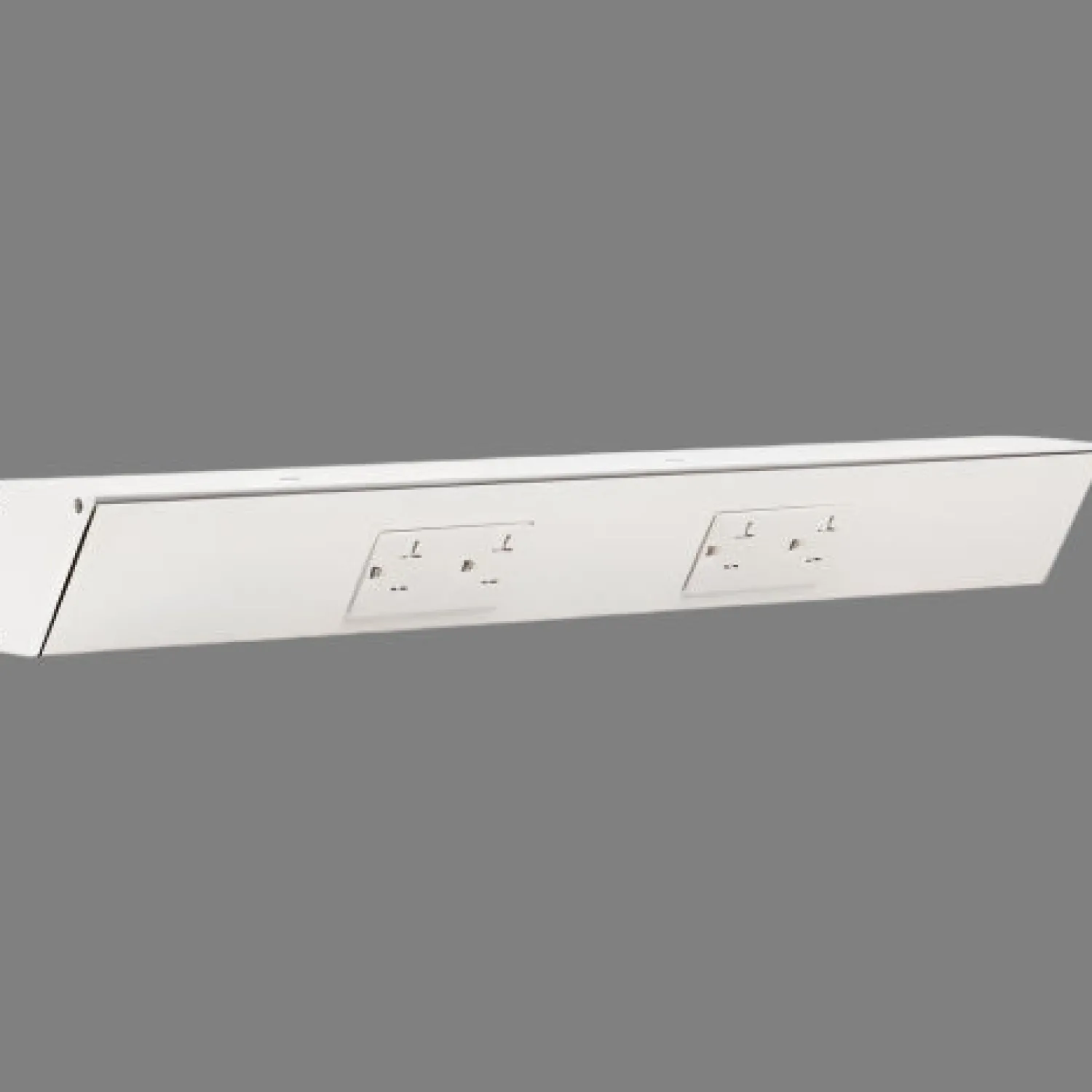 Outlet Tamper Resistant Angle Under Cabinet Outlet Power Strip | White Finish Power Strips