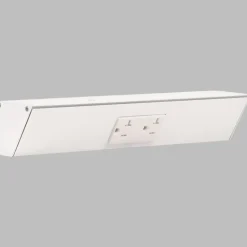 Outlet Tamper Resistant Angle Under Cabinet Outlet Power Strip | White Finish Power Strips