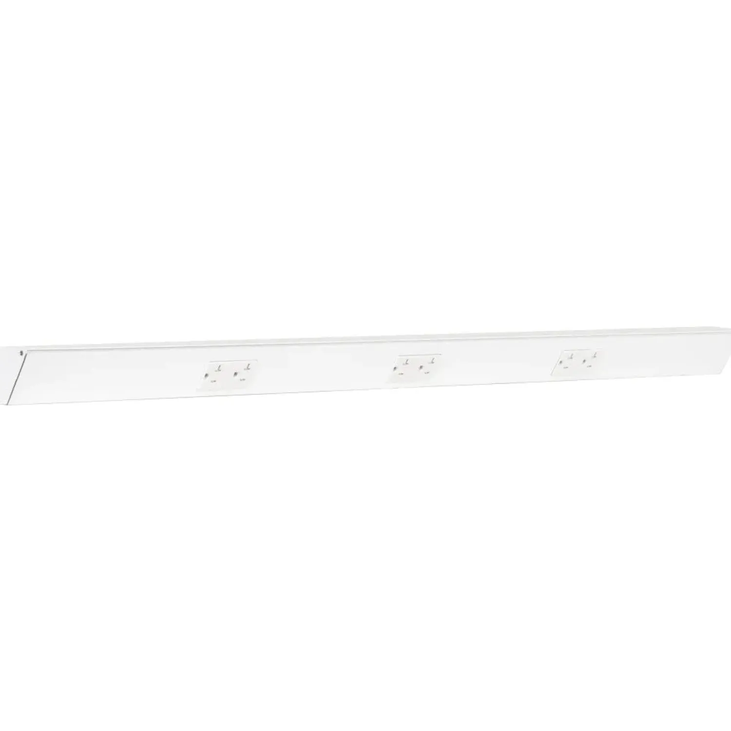 Outlet Tamper Resistant Angle Under Cabinet Outlet Power Strip | White Finish Power Strips