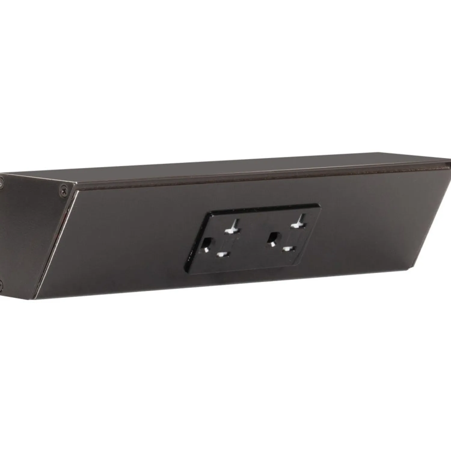 Outlet Tamper Resistant Angle Under Cabinet Outlet Power Strip | Black Finish Power Strips