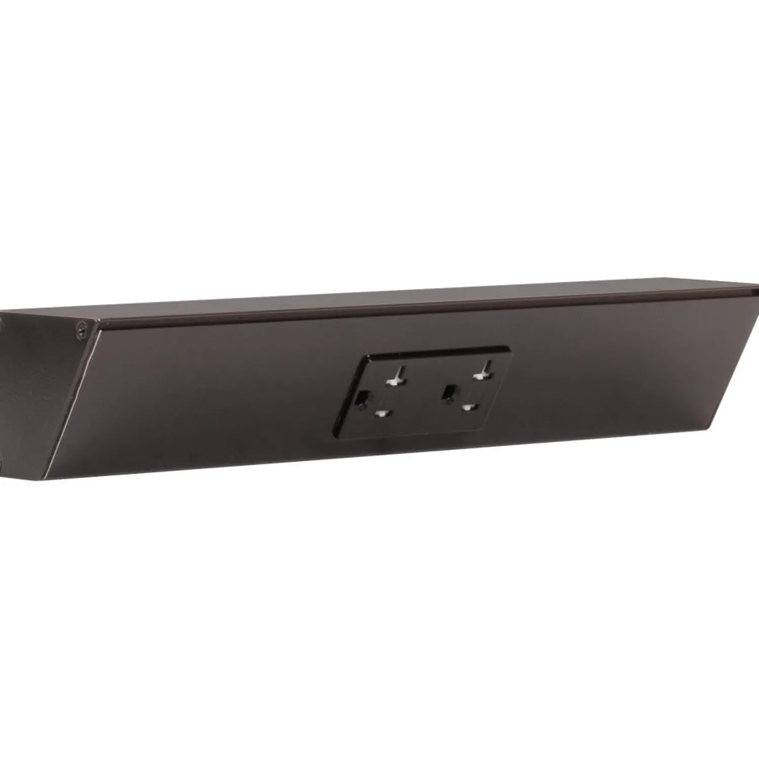 Outlet Tamper Resistant Angle Under Cabinet Outlet Power Strip | Black Finish Power Strips