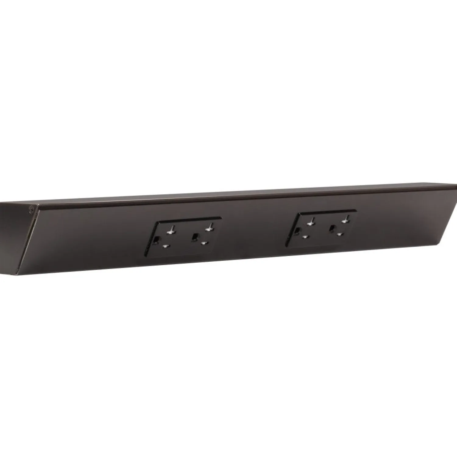 Outlet Tamper Resistant Angle Under Cabinet Outlet Power Strip | Black Finish Power Strips