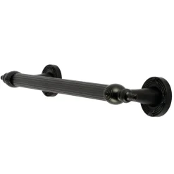 Sale Templeton 12" Brass Decorative Grab Bar in Matte Black Grab Bars