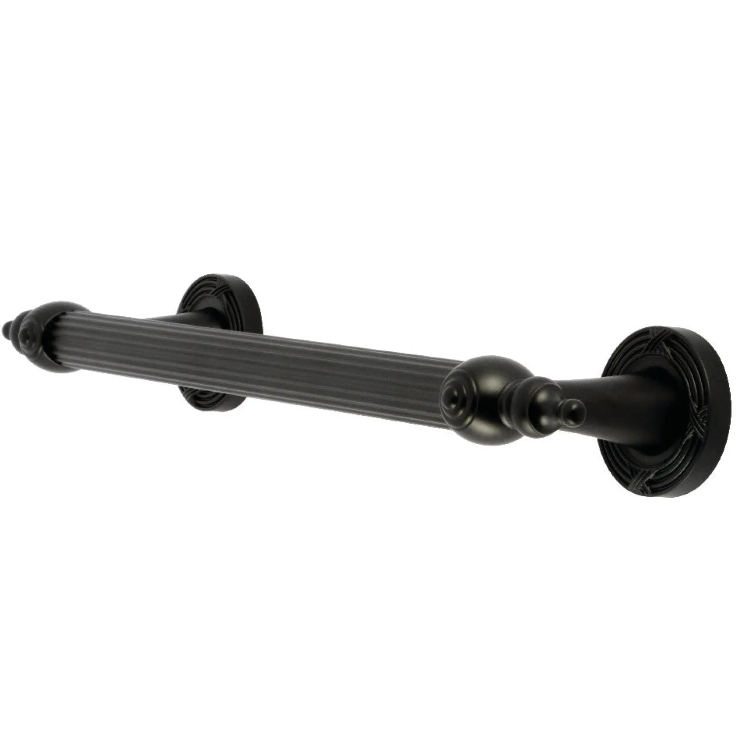 Sale Templeton 12" Brass Decorative Grab Bar in Matte Black Grab Bars