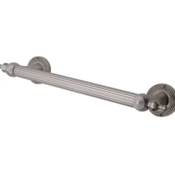 Online Templeton 12" Brass Decorative Grab Bar in Brushed Nickel Grab Bars