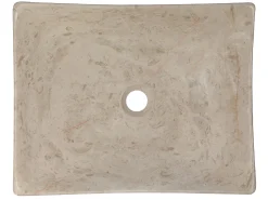 Sale Thin Lipped Deep Zen Sink in Polished Penny Grey Marble Above Counter / Vessel Sinks
