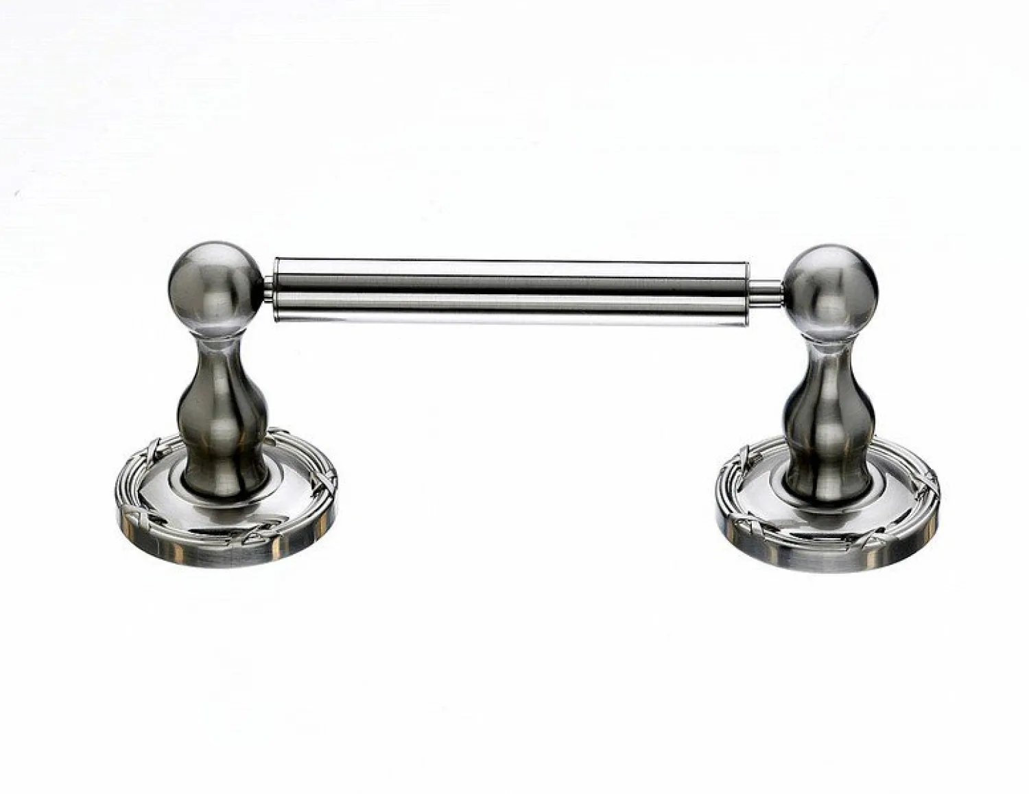 Tissue Holder With Ribbon & Reed Detail In Brushed Satin Nickel Top Knobs|Brushed Nickel Hardware