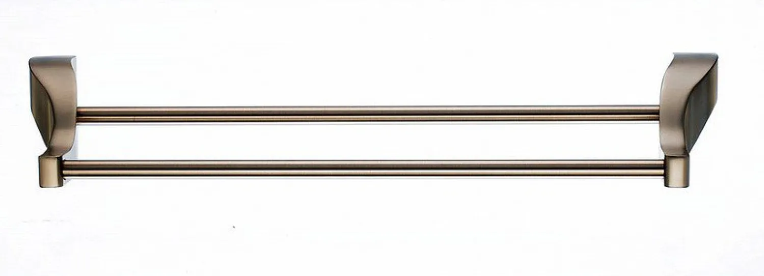 Topknobs AQ7BB 18" Double Towel Bar in Brushed Bronze Top Knobs|Towel Bars