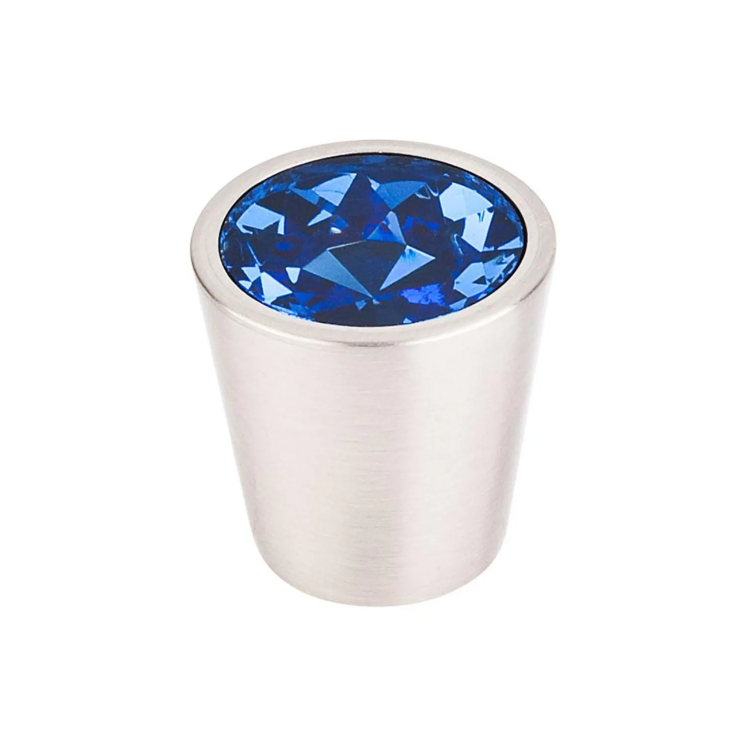 Clearance Crystal Center Knob in Brushed Satin Nickel Shell Top Knobs|Knobs
