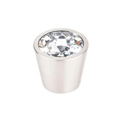 Clearance Crystal Center Knob in Brushed Satin Nickel Shell Top Knobs|Knobs