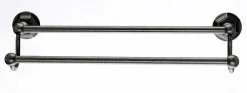 Best Topknobs ED7APB 18" Double Towel Bar with Hex Detail in Antique Pewter Top Knobs|Towel Bars