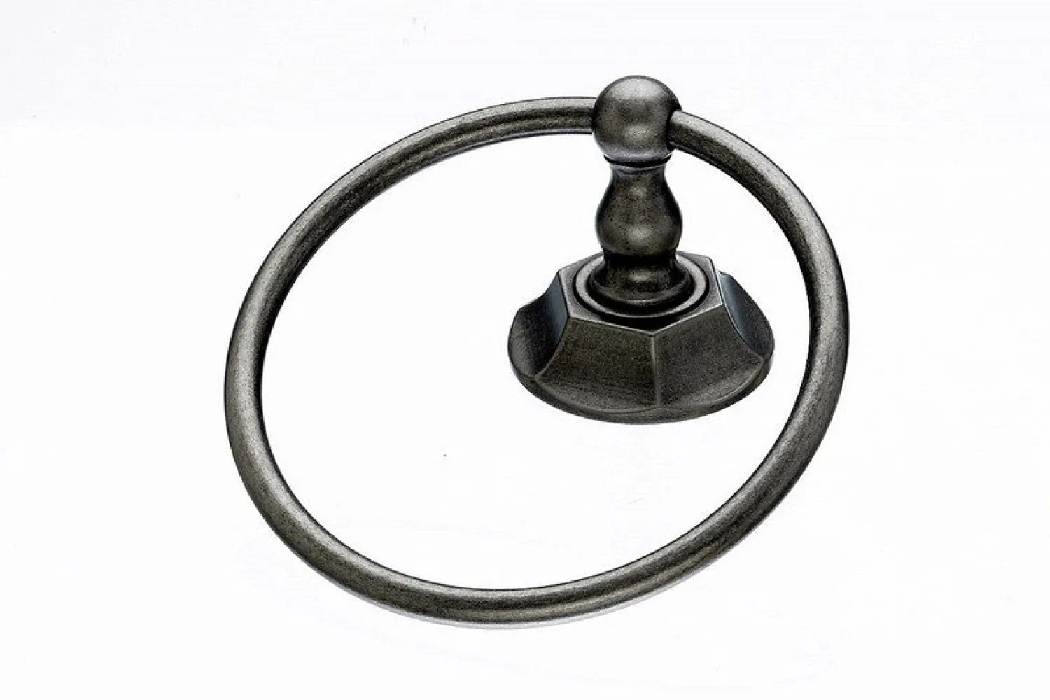 Sale Topknobs ED5APB Towel Ring with Hex Detail in Antique Pewter Top Knobs|Towel Rings