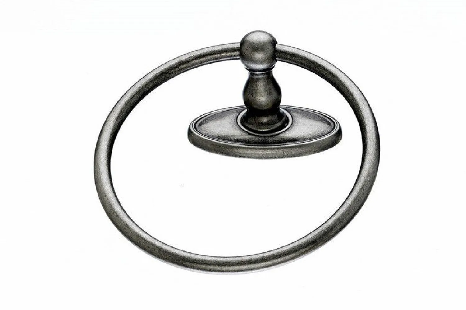 Outlet Topknobs ED5APC Towel Ring with Oval Backplate in Antique Pewter Top Knobs|Towel Rings