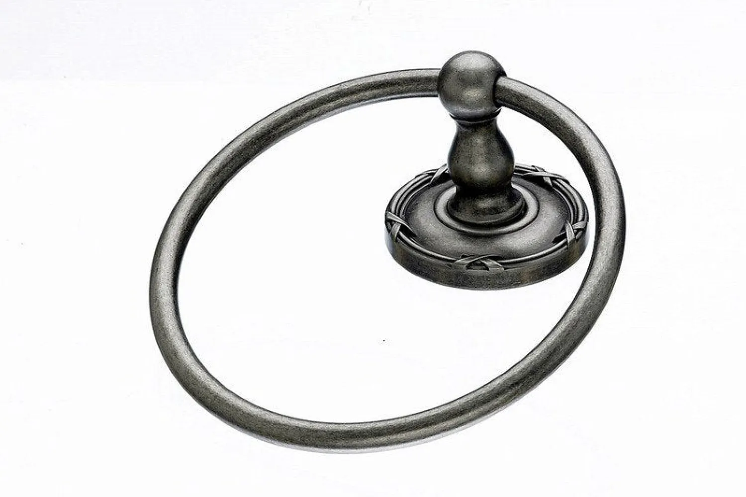 Hot Topknobs ED5APE Towel Ring with Ribbon & Reed Detail in Antique Pewter Top Knobs|Towel Rings