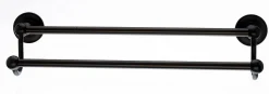 Clearance Topknobs ED7ORBD 18" Smooth Double Towel Bar in Oil Rubbed Bronze Top Knobs|Towel Bars