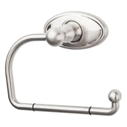 Discount Edwardian Bath Tissue Hook - Oval Backplate in Brushed Satin Nickel Top Knobs|Brushed Nickel Hardware