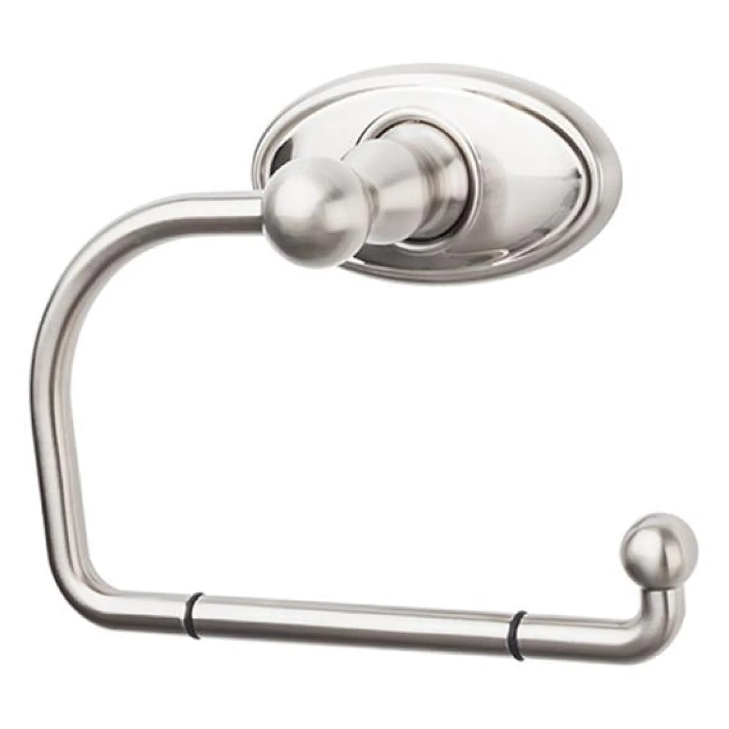 Discount Edwardian Bath Tissue Hook - Oval Backplate in Brushed Satin Nickel Top Knobs|Brushed Nickel Hardware